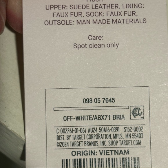 NWT—Auden Womens Bria Faux Fur Moccasin House Shoes Size 6 Off White - Picture 3 of 3